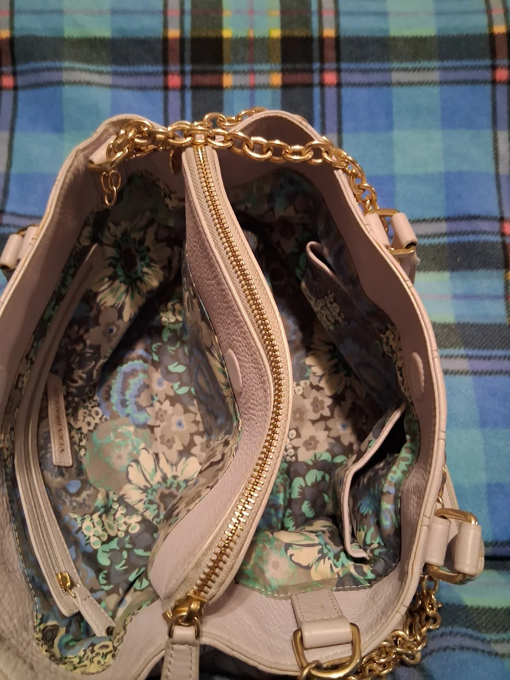 Vera Bradley Quilted Leather Satchel - Pale Pink